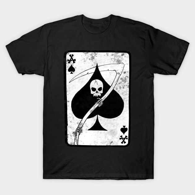 Ace of Spades ))(( Vietnam War Era Death Card T-Shirt by darklordpug